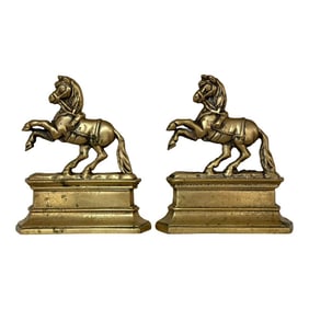 English Brass Horse Bookends