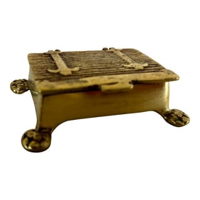 Vintage English Brass Stamp Box