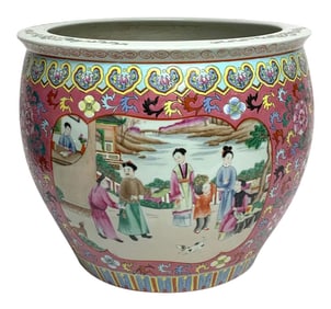 Early 20th Century Chinese Famille Verte Fishbowl
