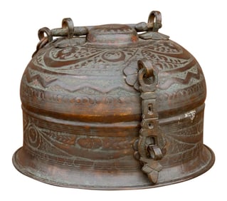 Antique Copper Beetlenut Box