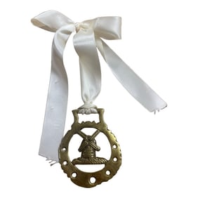 English Horse Brass Windmill Ornament