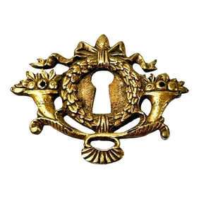 Large Antique Brass Keyhole