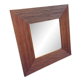 Vintage Rattan Pencil Reed Mirror