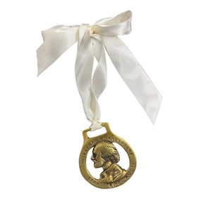 Vintage English Horse Brass Ornament - Shakespeare