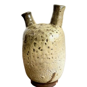 Vintage Boho Japanese Studio Pottery Vase