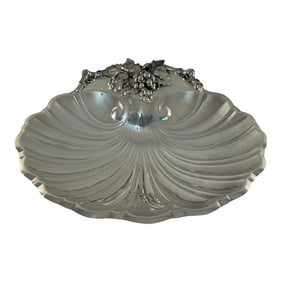 1950s Reed & Barton Silverplated Footed Scalloped Serving Dish