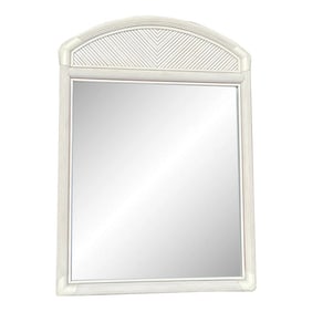 Vintage Pencil Reed Beveled Wall Mirror