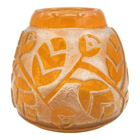 Antique French Daum Nancy Art Glass Vase