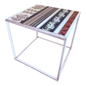 B&B Italia Indoor/Outdoor Canasta Metal Side Table by Patricia Urquiola