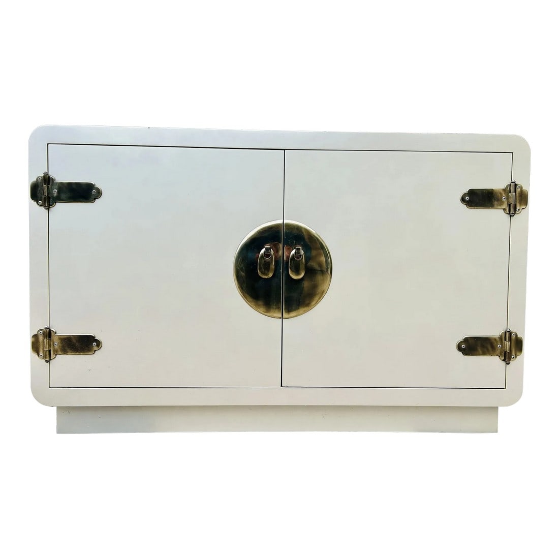 Vintage 1970s Mastercraft Chinoiserie Ivory Lacquer Console Table - Hollywood Regency Sideboard Ca (1 of 12)