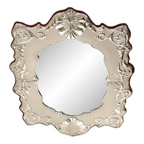 Late 20th Century Italian Sterling Silver Neoclassical Style Wall Mirror
