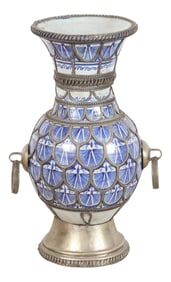 Moroccan Antique Ceramic Vase With Handles
