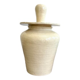 Vintage Boho Matte Ceramic Vase With Lid