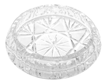 Vintage Cut Crystal Glass Ashtray, Italy, 1960s