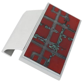 Mid Century Vintage Juliette Belarti Belgian Tile Faced Entry Door Pull Handle