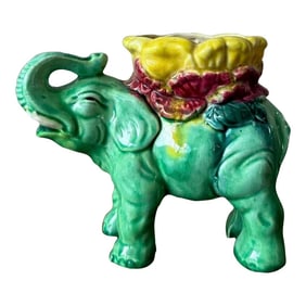 Vintage Regency Ceramic Elephant Vase