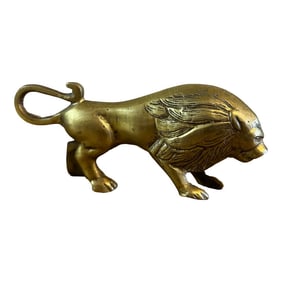 Vintage English Brass Lion