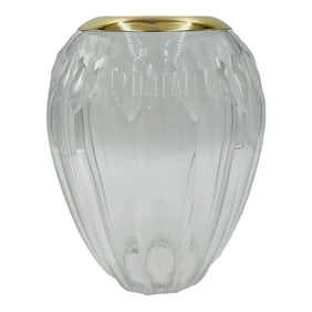 Tiffany & Company Vermeil Sterling Silver, Cut Crystal Centerpiece Vase