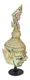 Thai Gilt Demon Mask Dance Headdress Crown