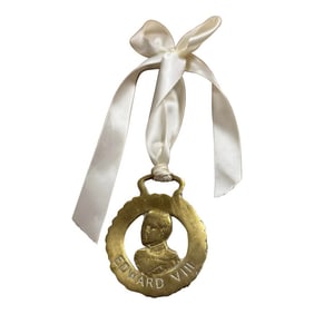 English Horse Brass Edward VIII Horse Brass Ornament