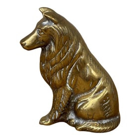 Vintage Brass Dog