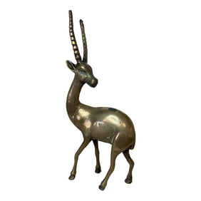 Vintage English Brass Antelope Gazelle