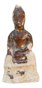 19th Century Petite Burmese Clay Buddha