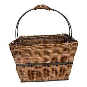 Mid 20th Century Mid Century Wicker Magazine Holder