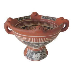 Terra Nobilis Graphic Pottery Vessel From Venezuela