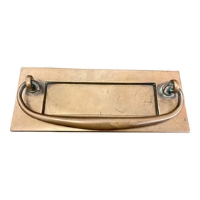 19th Century English Brass Letter Slot With Door Knocker Handle