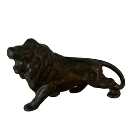 Antique English Cast Bronze Lion
