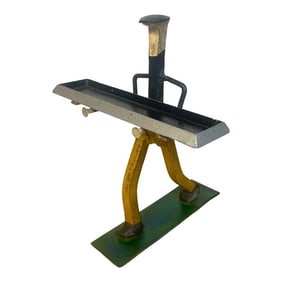 Early 20th Century Folk Art Polychromed Iron Construction Worker Card Holder/ Vide-Poche