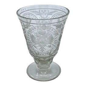 19th Century Russian Engraved Crystal Beaker, Commemorative of Alexander I, "The Blessed"