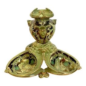 Early 20th Century Cantagalli Lusture Majolica Centerpiece