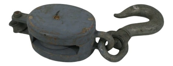 Vintage Grey Monochromatic Industrial Pulley