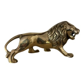 Vintage English Brass Lion