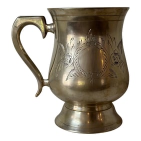 Vintage English Silverplate Tankard Vessel
