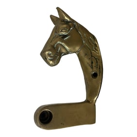 Vintage English Brass Horse Hook