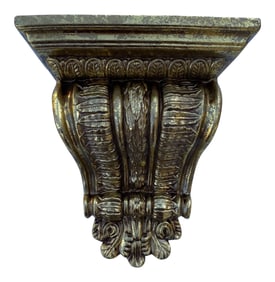 1980s Neoclassical Gilded Ceramic Wall Bracket