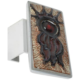 Mid Century Vintage Juliette Belarti Belgian Tile Faced Entry Door Handle