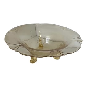 1920s Art Deco Footed Glass Bowl by Heisey Glass