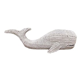 1970s Vintage 'Nantucket' White Wicker Sculpture of a Whale