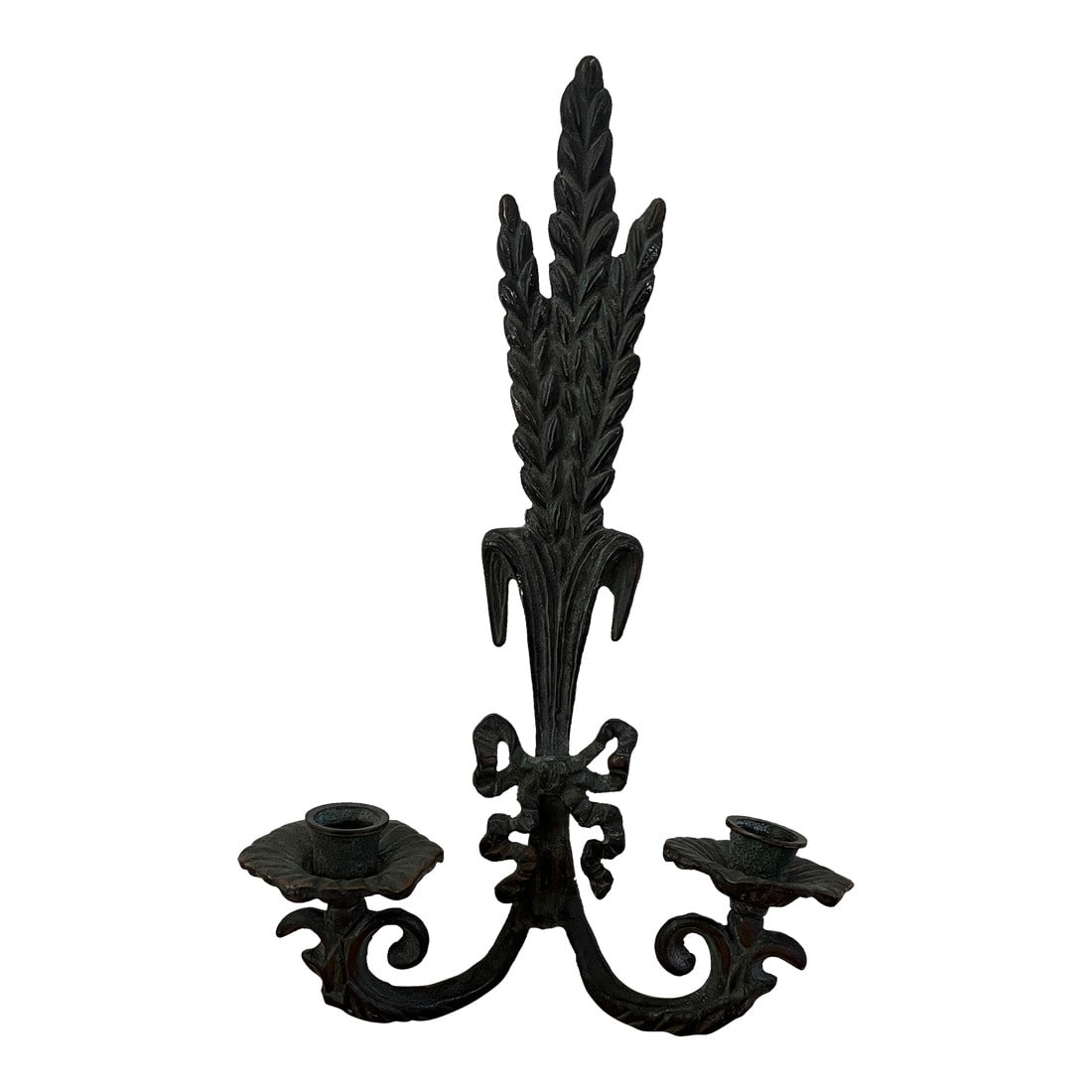 Late 20th Century Verdigris Candle Sconce