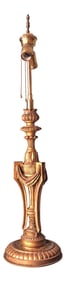 Gilded Neoclassical Wooden Vintage Table Lamp