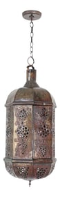 Moroccan Moorish Handcrafted Metal Lantern Pendant
