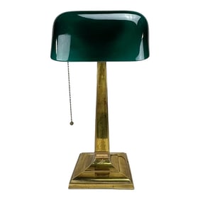Antique Emeralite Bankers / Desk Lamp No. 8734 by McFaddin & Co