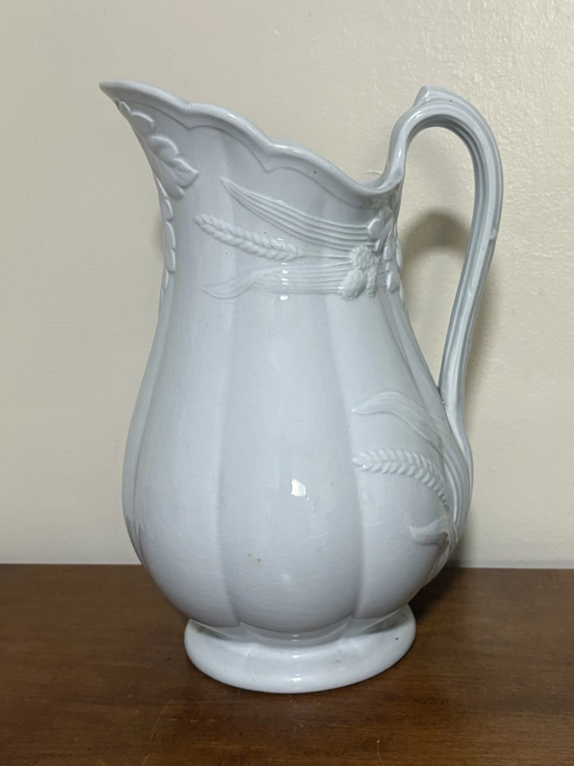 Antique 13 3/8” Ironstone Pitcher: It is 13 3/8” and is marked. It has no chips, cracks or repairs Shipping: Domestic: Flat-rate of $30.00 to anywhere within the contiguous U.S. International: Foreign shipping rates are dete