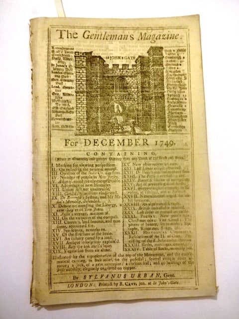 1749 Magazine Colonial Census New Jersey Pennsylvania (1 of 4)