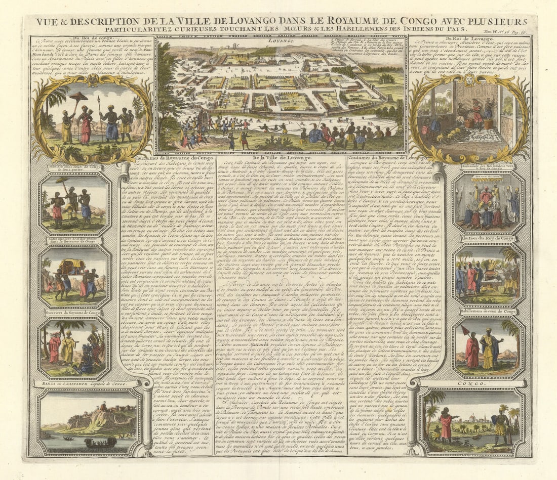 La Ville de Lovango dans la Royaume de Congo. Kongo & Loango. CHATELAIN 1719 (1 of 1)