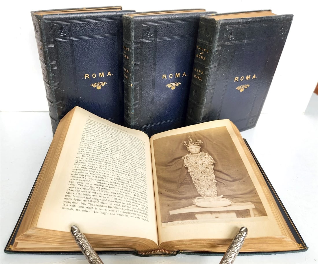 1887 WALKS in ROME 4 VOLUMES by AUGUSTUS J. HARE antique ILLUSTRATED 200 PHOTOS (1 of 20)